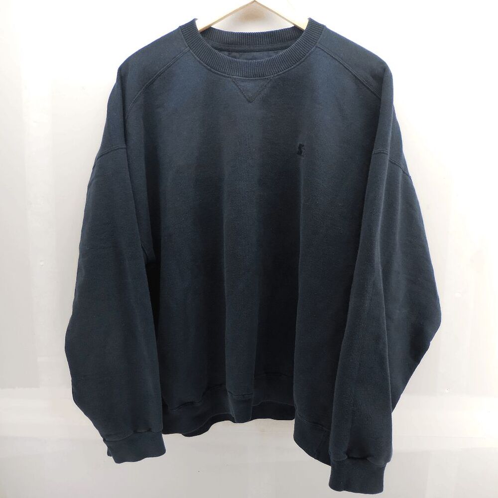 Vintage Y2K 2000s Starter XL Heavyweight Black Blank‎ Crewneck Sweatshirt Pro80